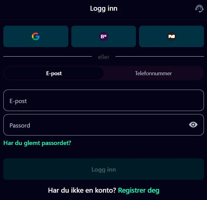 innlogging kult casino