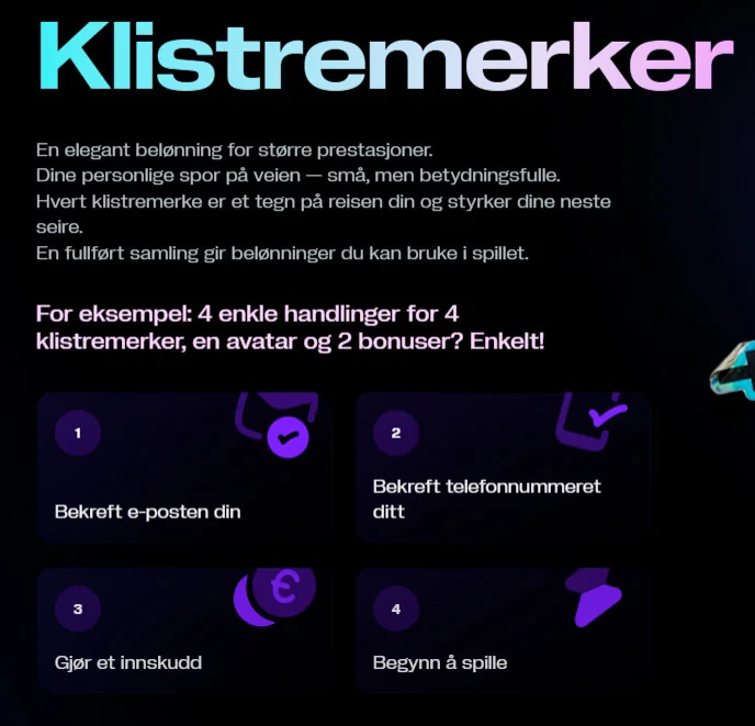 klistremerke bonus kult casino